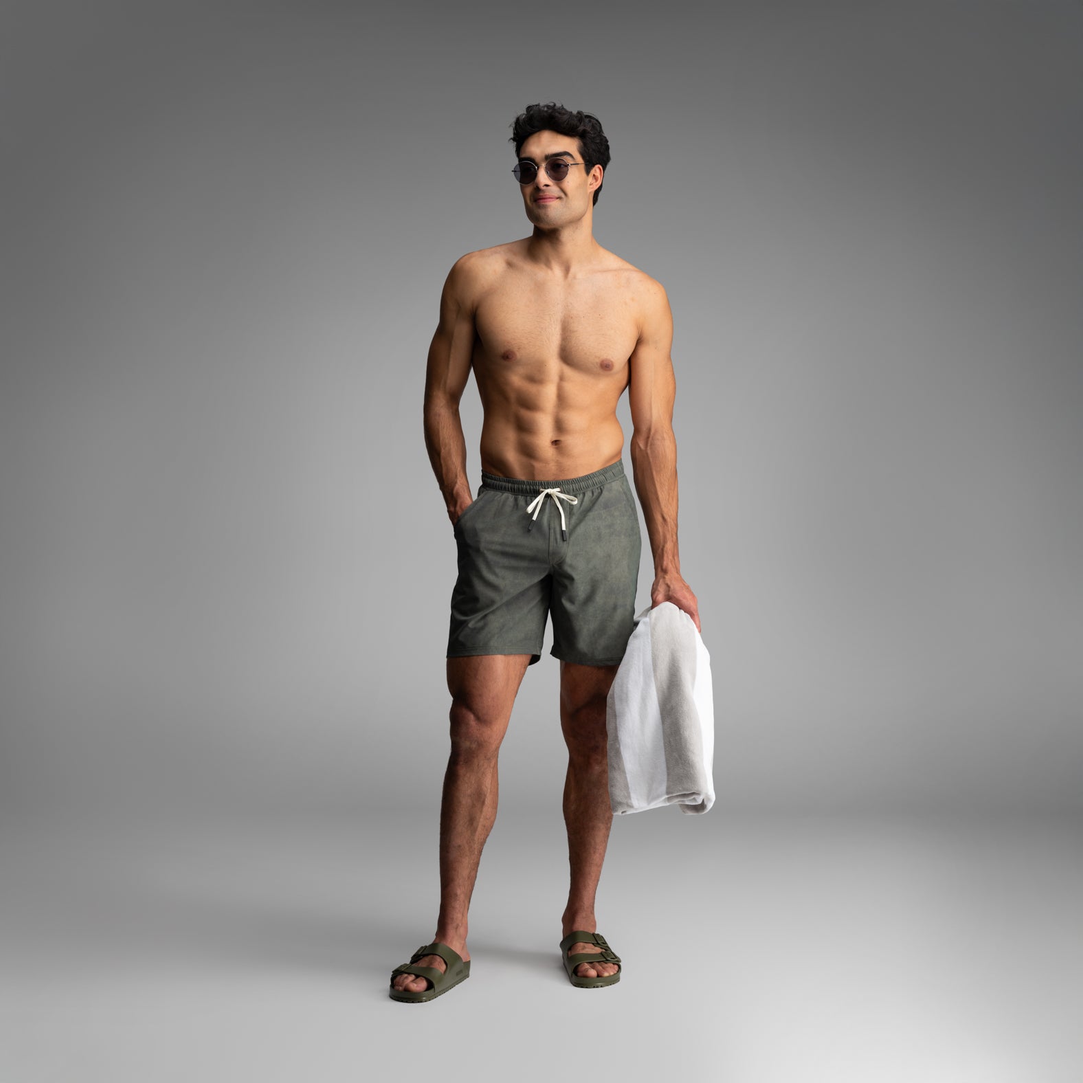 Shoreline 7" Short 2n1 : Acid Wash - Green | BN3TH Underwear