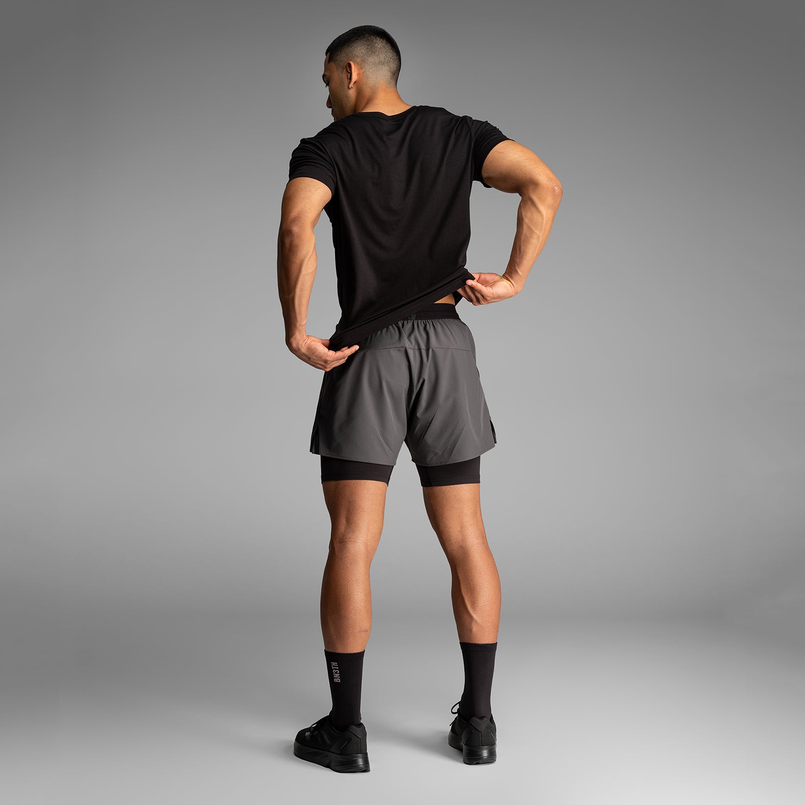 Essentials Crew T-Shirt: Black/Heather Grey 2 Pack