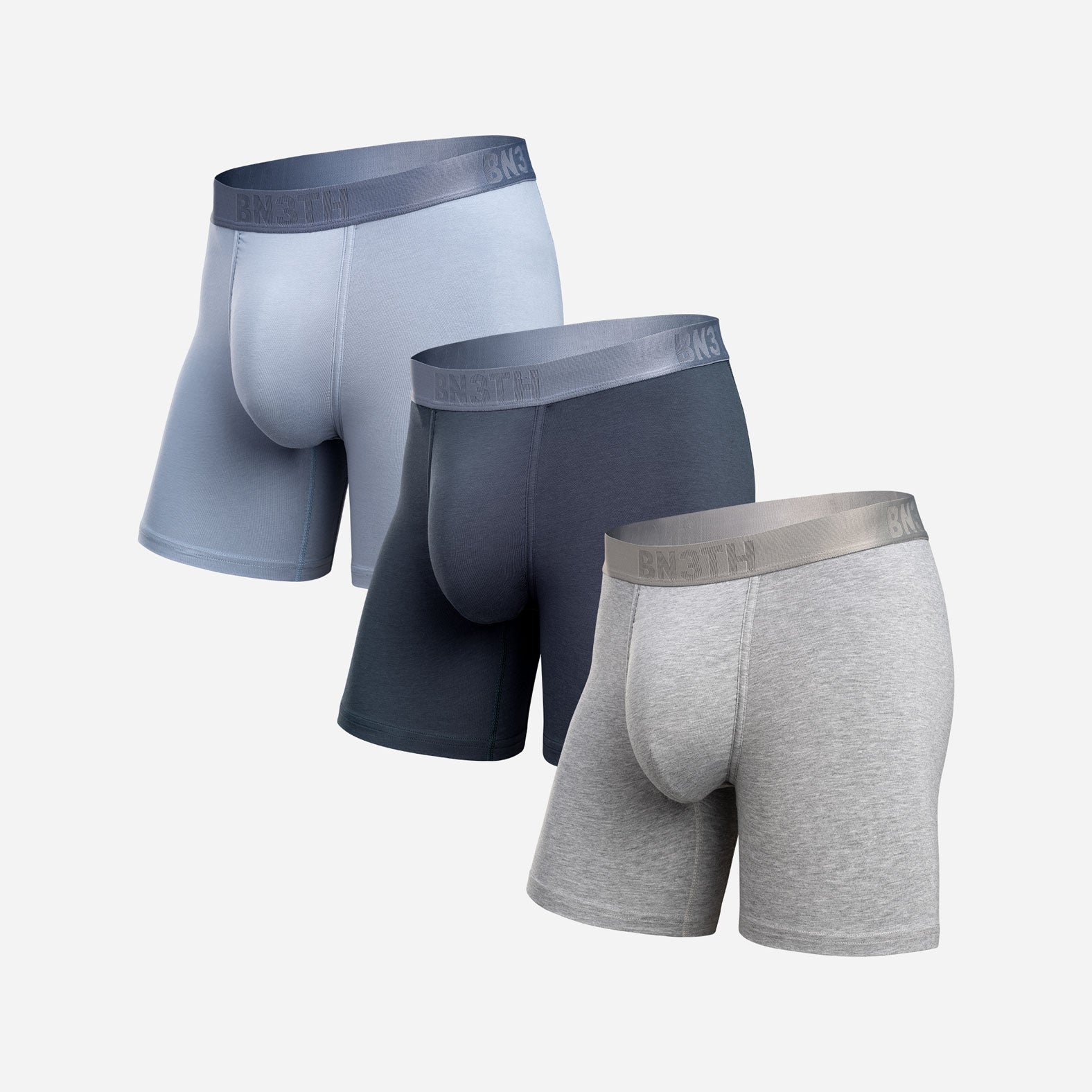 Essentials Boxer Brief: Dusty/Midnight/Heather Grey 3 Pack