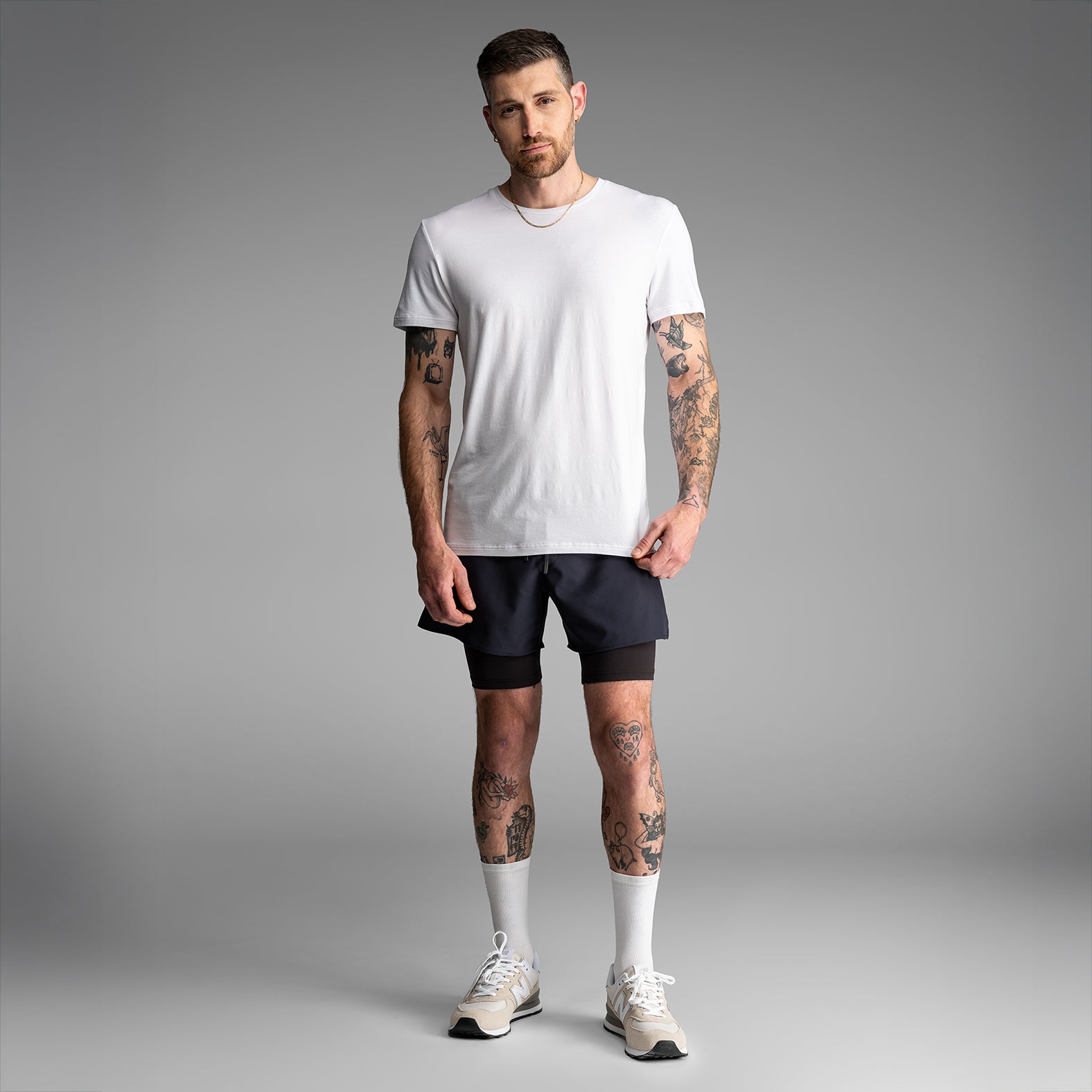 Classic Essentials Crew Tee Whitefrom BN3TH Underwear