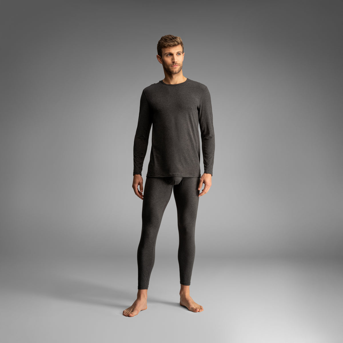 Pro Flex Thermal Baselayer Top: Heather Shadow from BN3TH Underwear