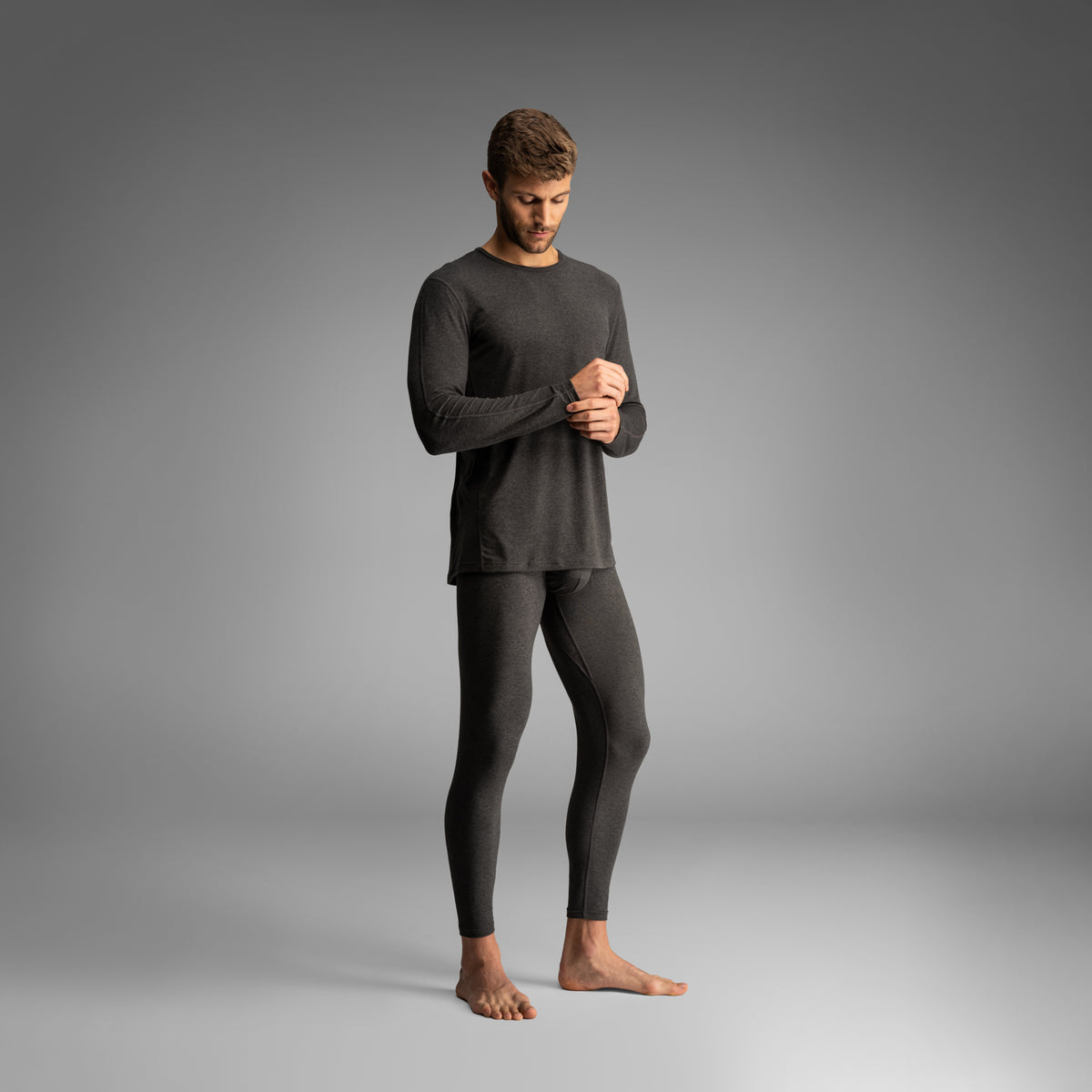 Pro Flex Thermal Baselayer Top: Heather Shadow from BN3TH Underwear
