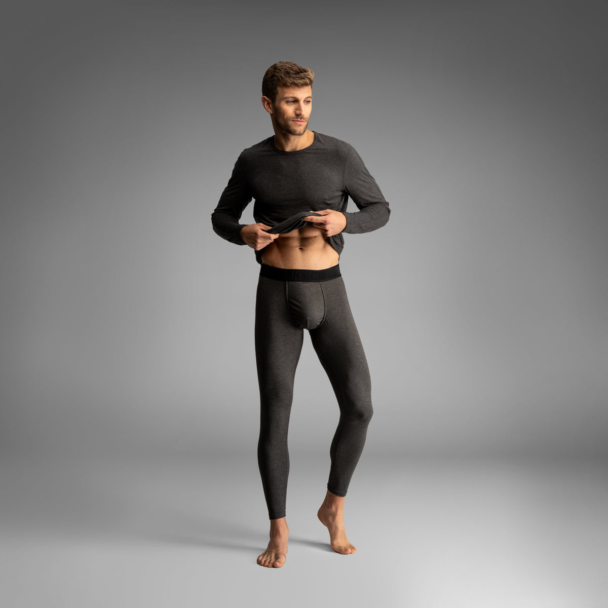 Pro Flex Thermal Baselayer Bottom: Heather Shadow from BN3TH Underwear