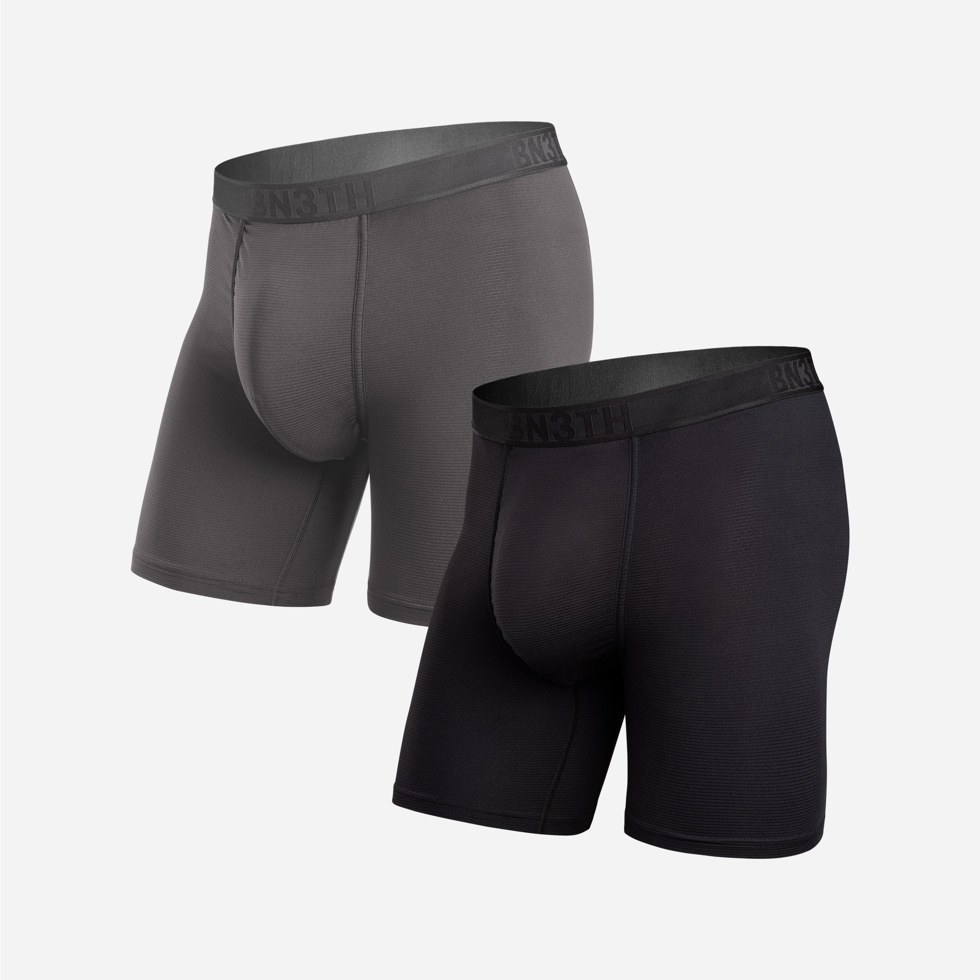 Pro Flex Boxer Brief : Black/Charcoal 2 Pack – BN3TH.ca