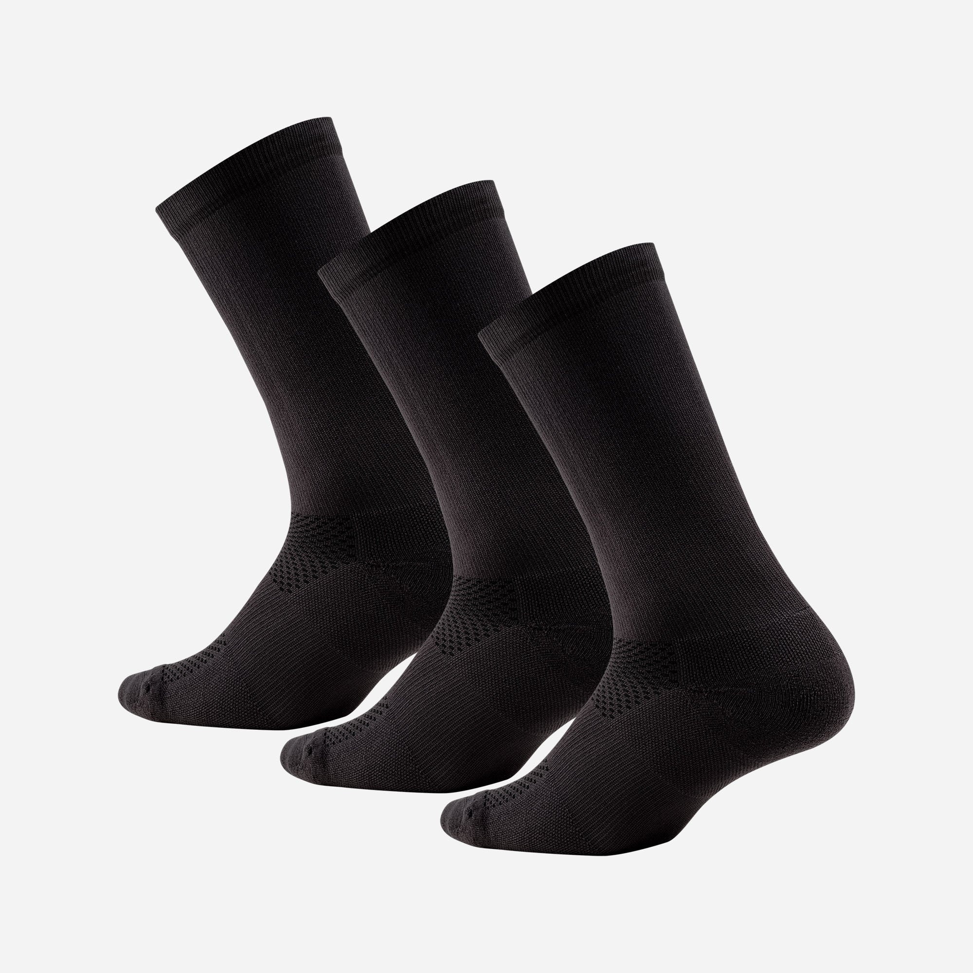Pro Crew Sock Black 3 Pack Side