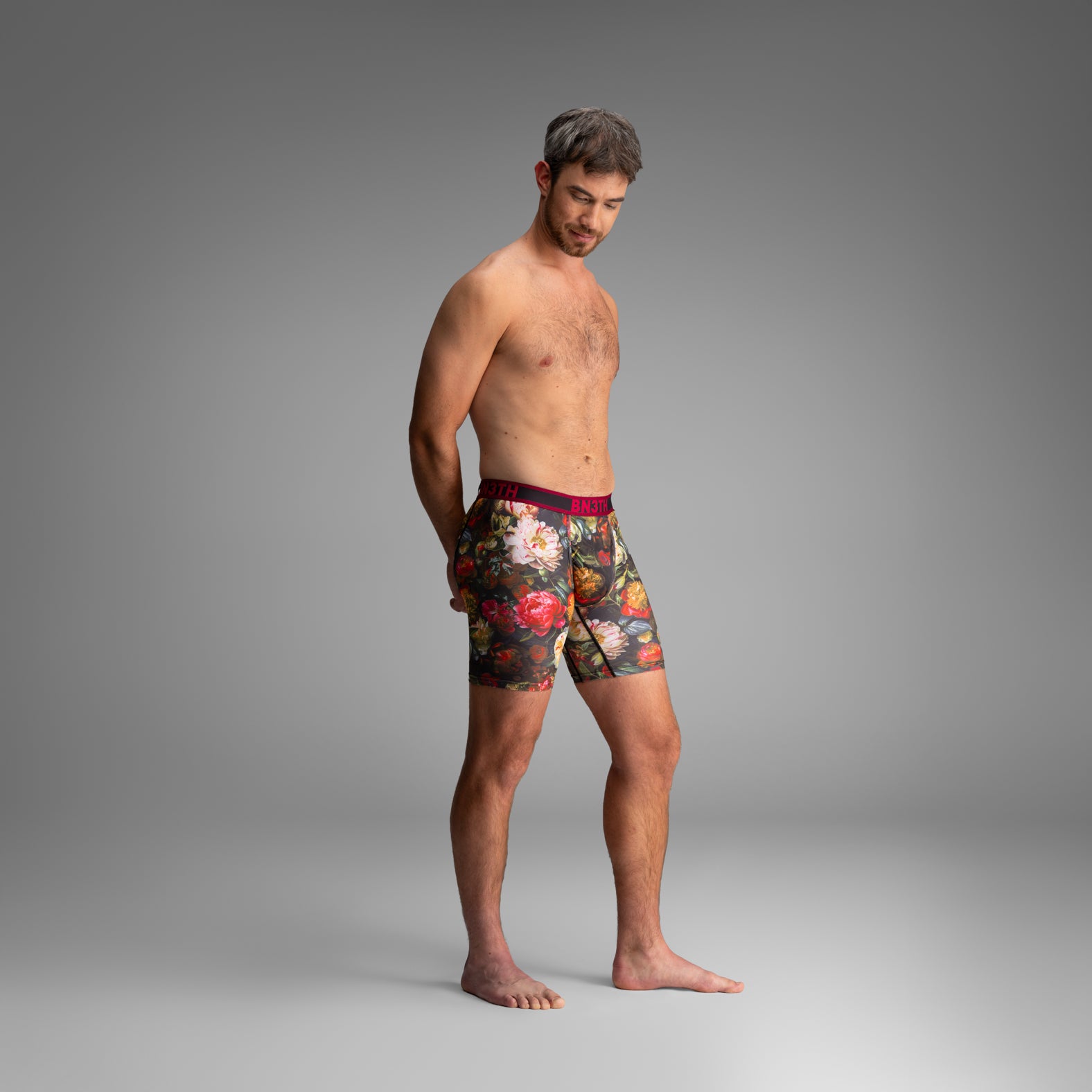 Pro Flex Max Boxer Brief: Gothic Bouquet - Pink from BN3TH Underwear