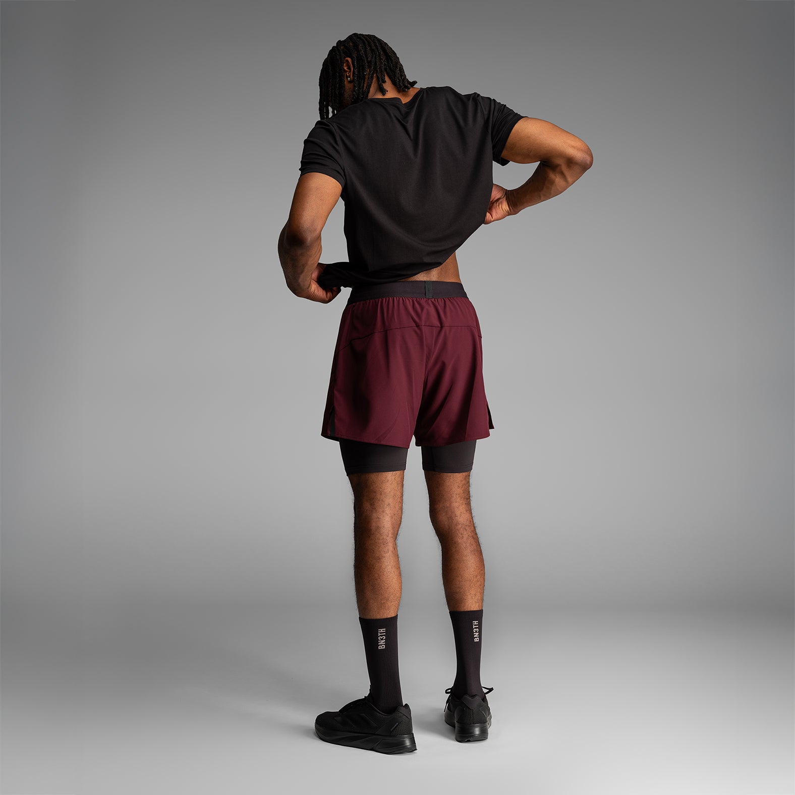 Session 2N1 Training Short 5": Wine Red | BN3TH Underwear