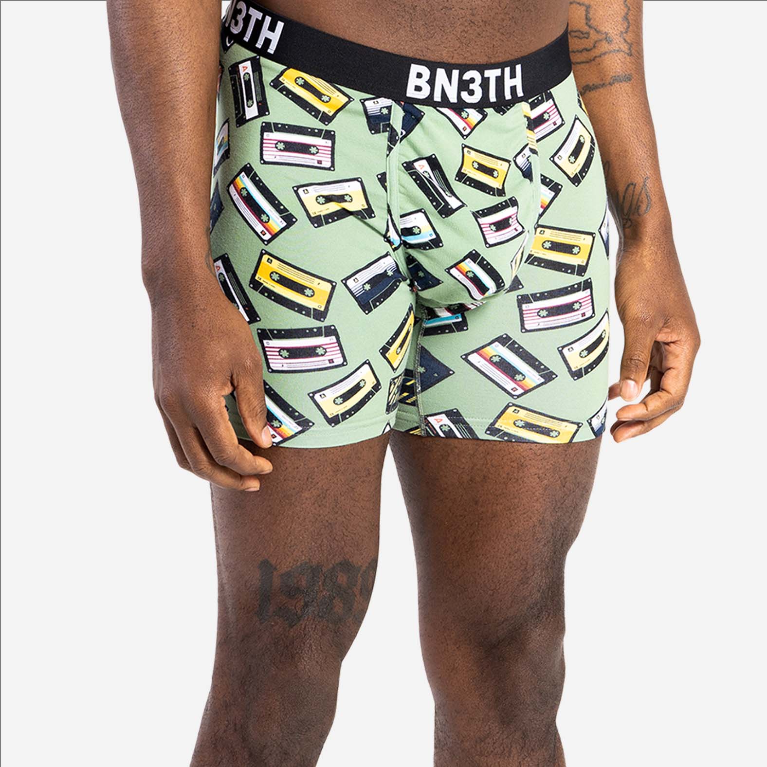 OUTSET BOXER BRIEF: NAVAL/CASSETTE MADNESS CEDAR 2 PACK