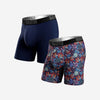 INCEPTION BOXER BRIEF: NAVAL ACADEMY/FLORAL FIELD NAVAL 2 PACK