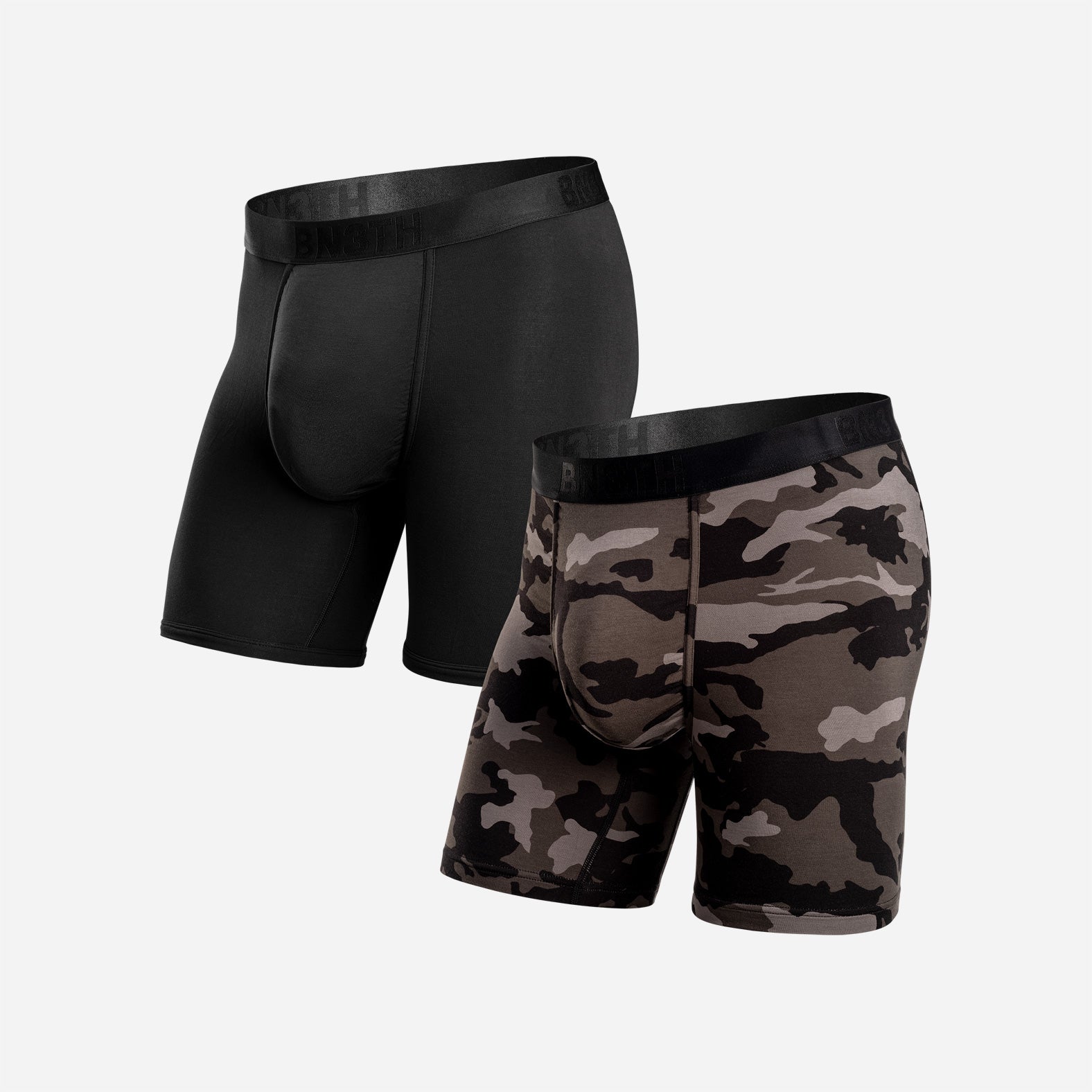 Classic Icon Boxer Brief: Black/Covert Camo 2 Pack