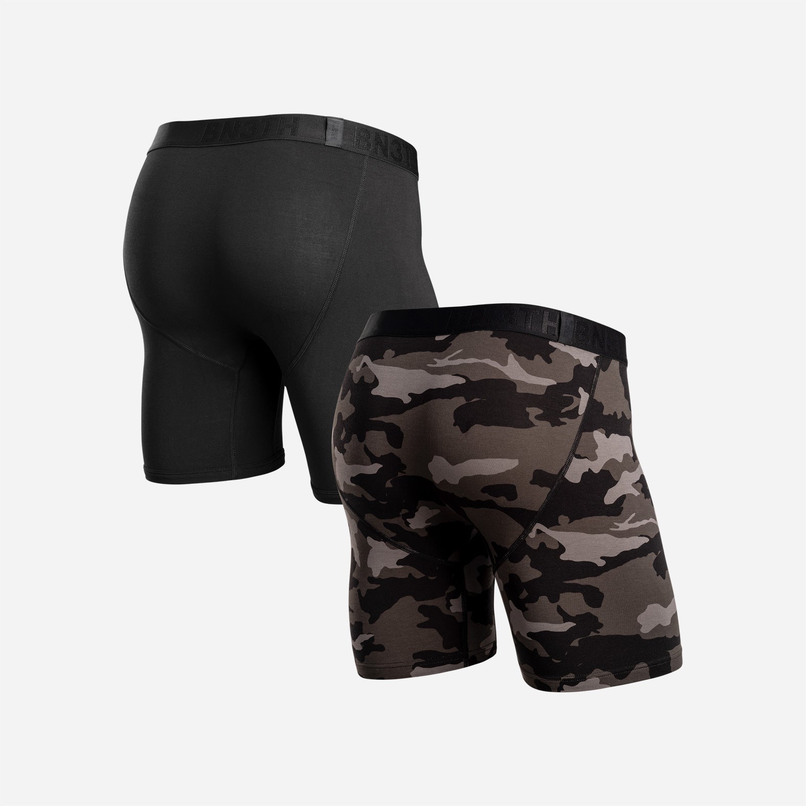 Classic Icon Boxer Brief: Black/Covert Camo 2 Pack