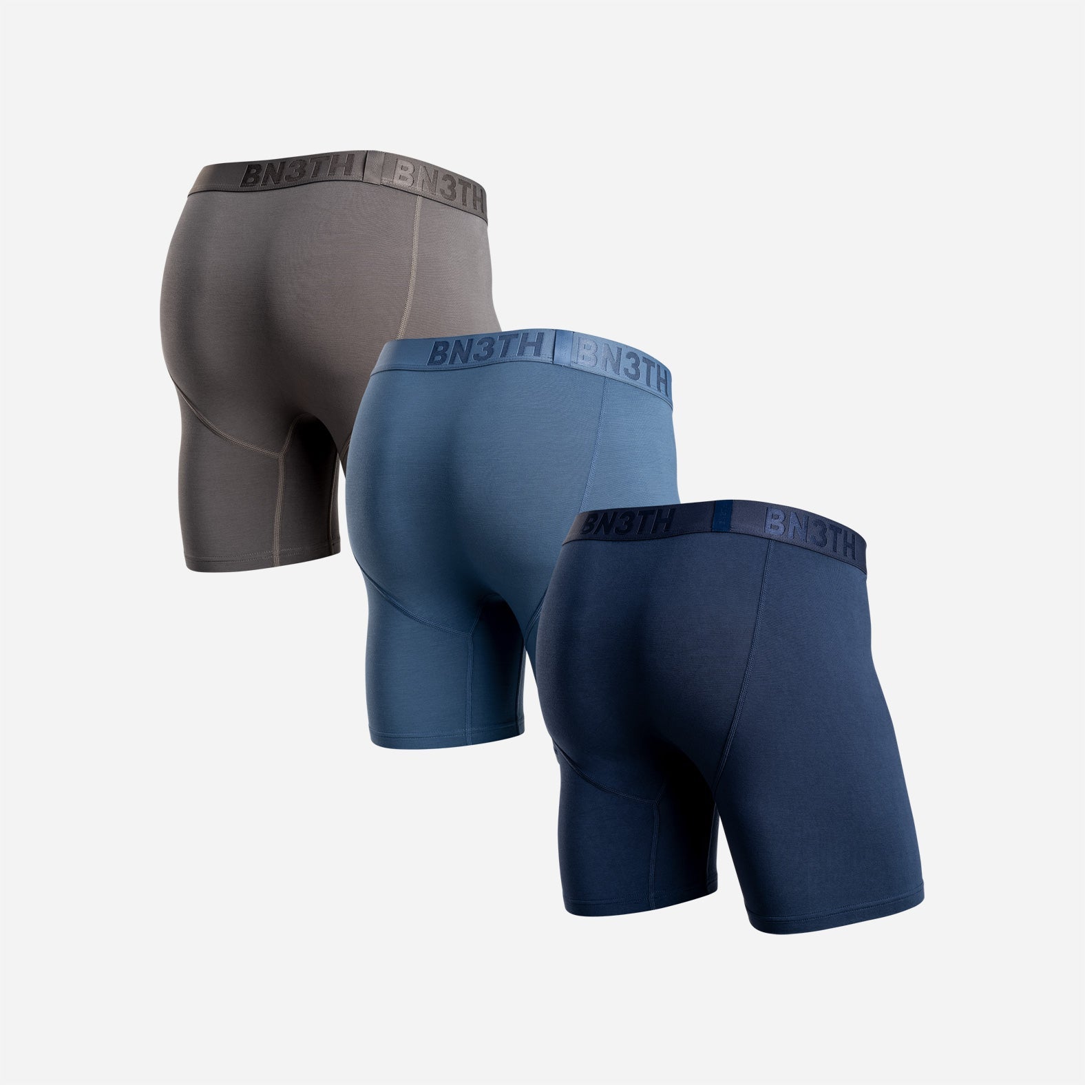 Classic Icon Boxer Brief: Gargoyle/Fog/Navy 3 Pack