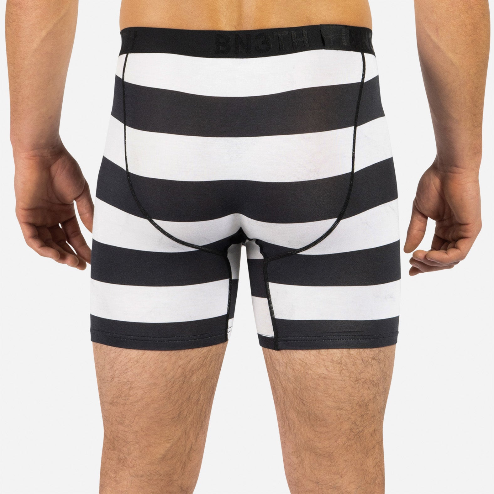 Classic Icon Boxer Brief: Black and White Stripes