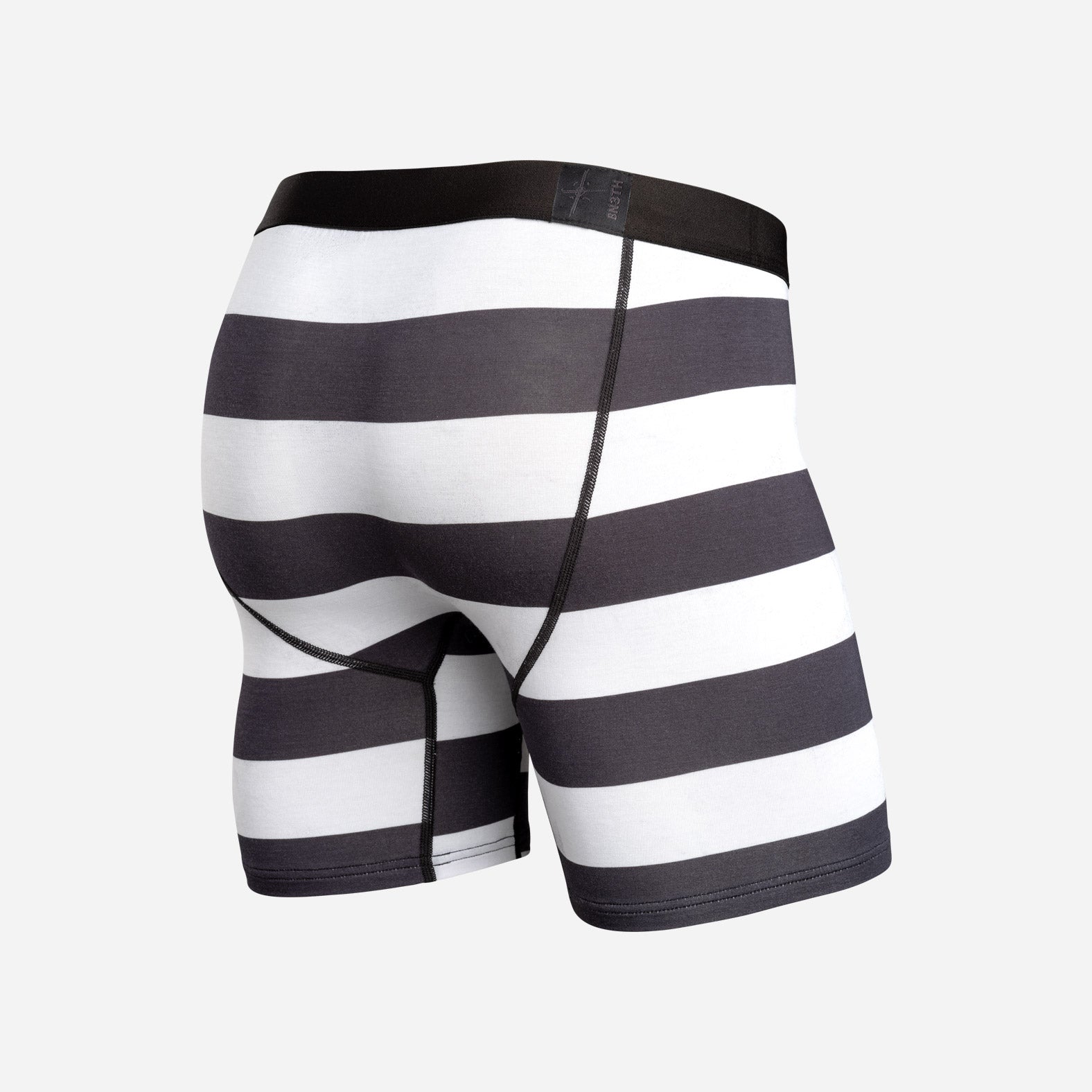 Classic Icon Boxer Brief: Black and White Stripes