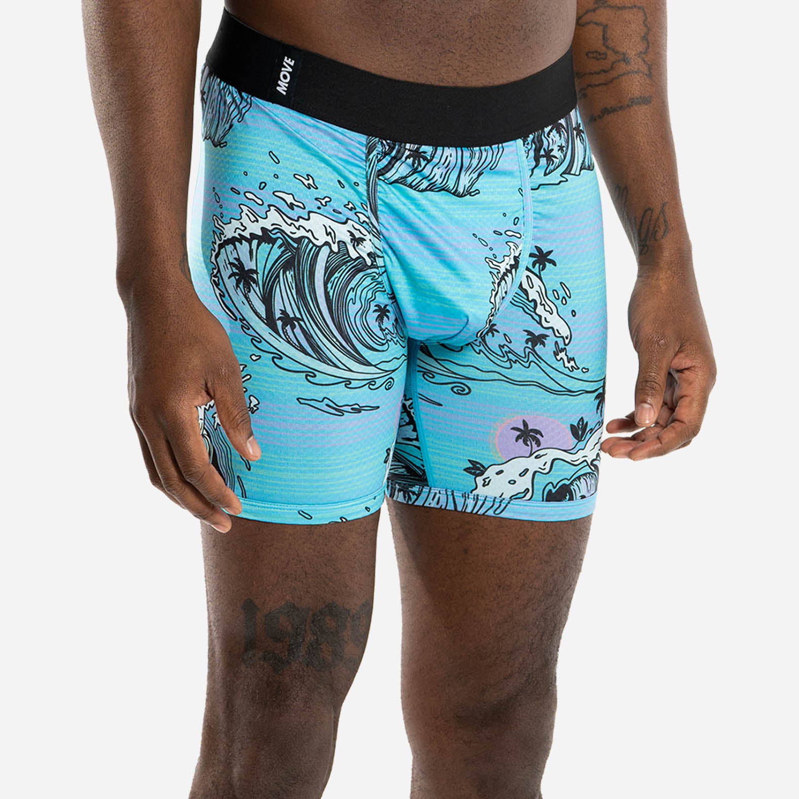 ENTOURAGE BOXER BRIEF: SWELL STRIPE BAJA