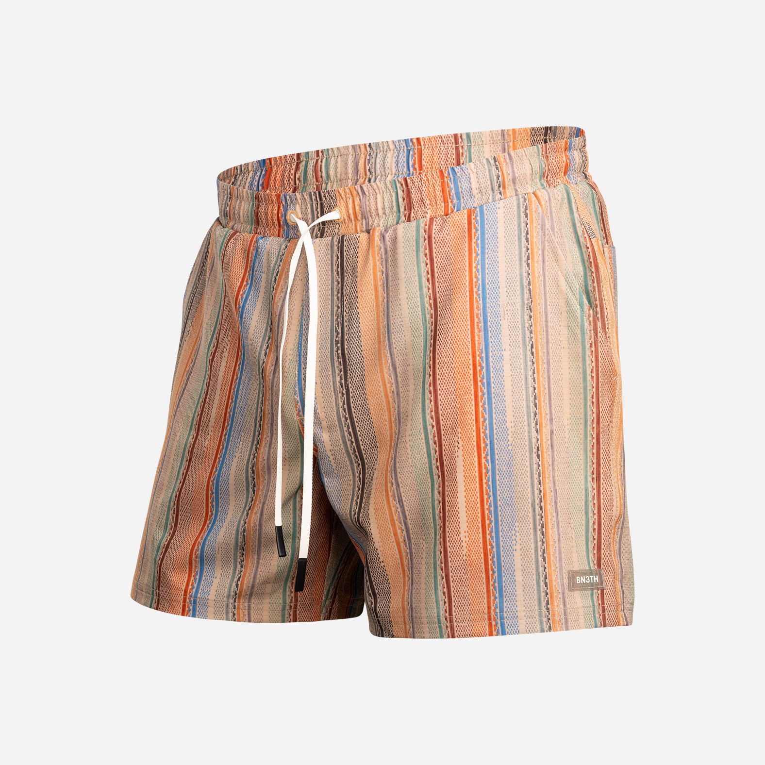Shoreline 5" Short 2n1 : Ikat Stripe - Beige | BN3TH Underwear