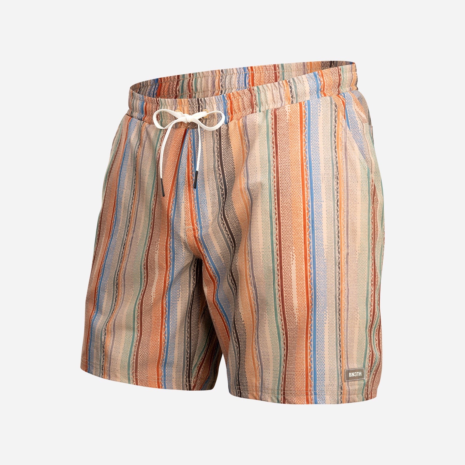 Shoreline 7" Short 2n1 : Ikat Stripe - Beige | BN3TH Underwear