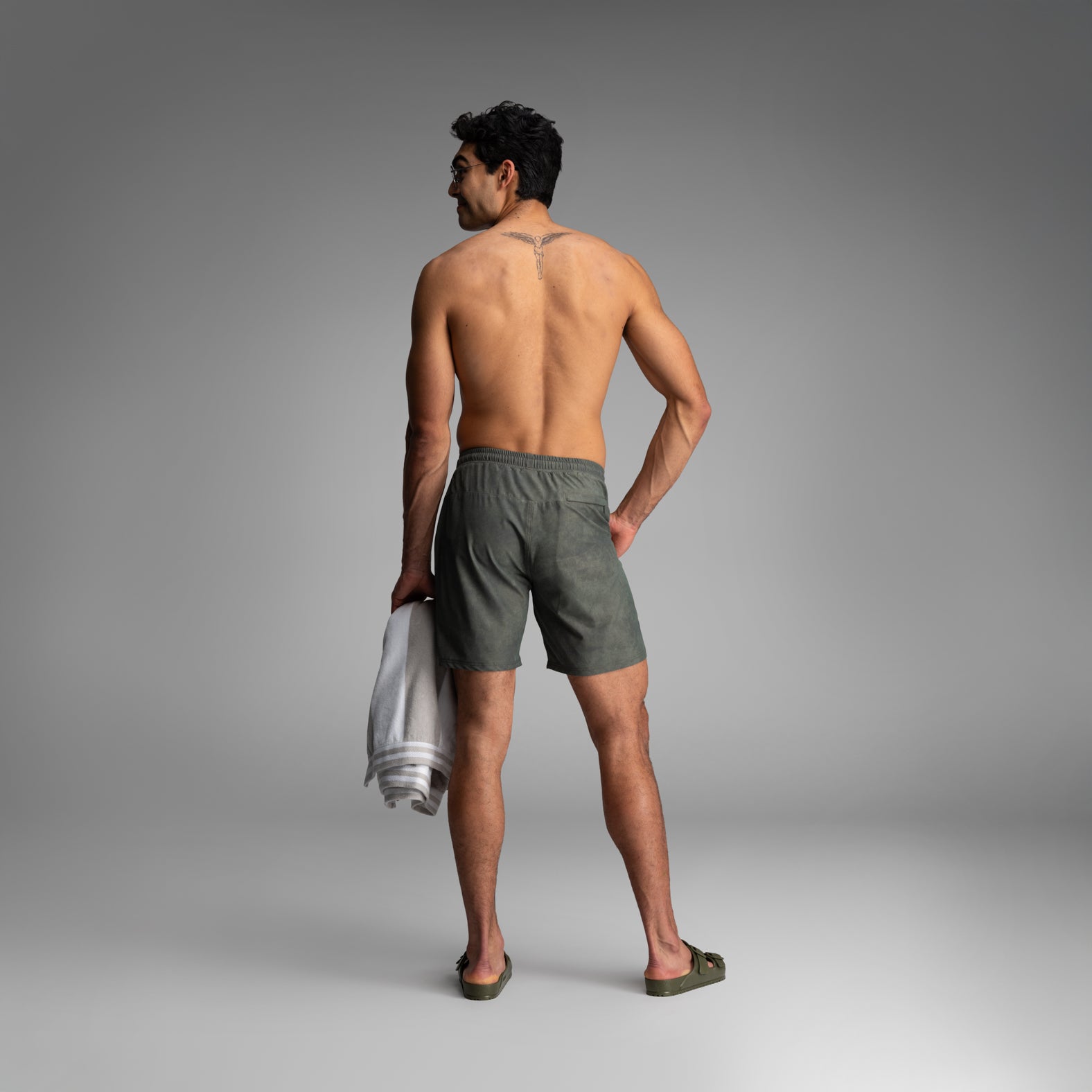 Shoreline 7" Short 2n1 : Acid Wash - Green | BN3TH Underwear