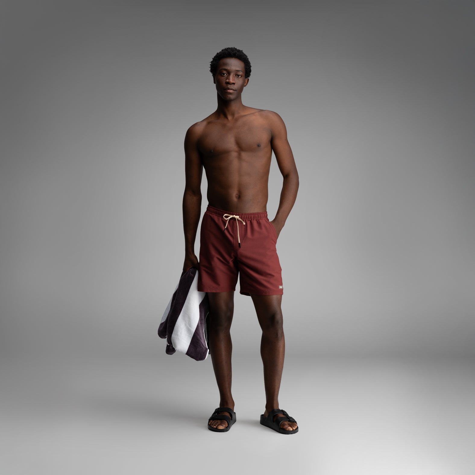 Wave 7" Swim Short 2N1 : Red Mahogany | BN3TH Underwear