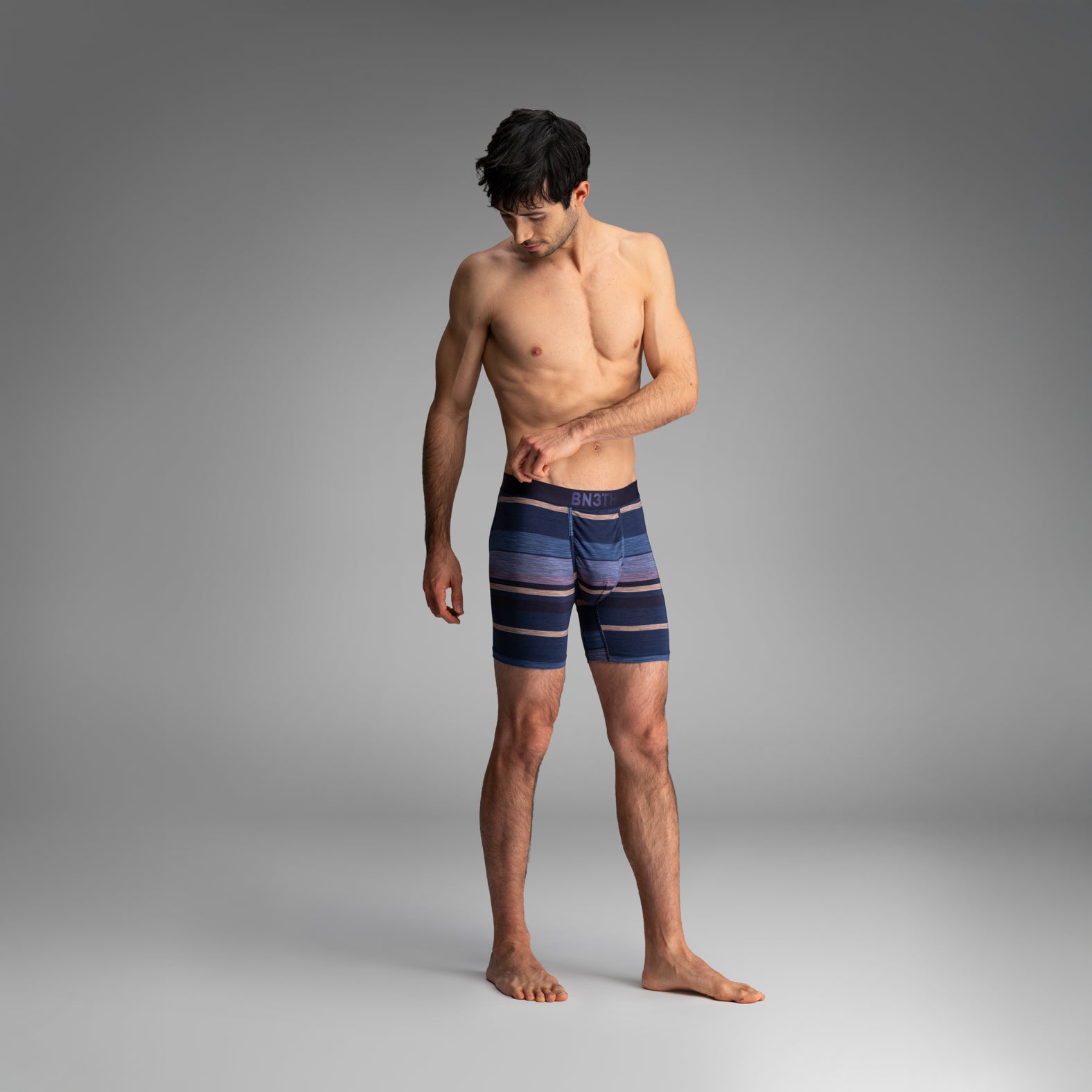 Classic Icon Boxer Brief: Thick Stripe - Navy | BN3TH Underwear