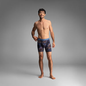 Classic Icon Boxer Brief: Vintage Tropics - Heather Fog | BN3TH Underwear