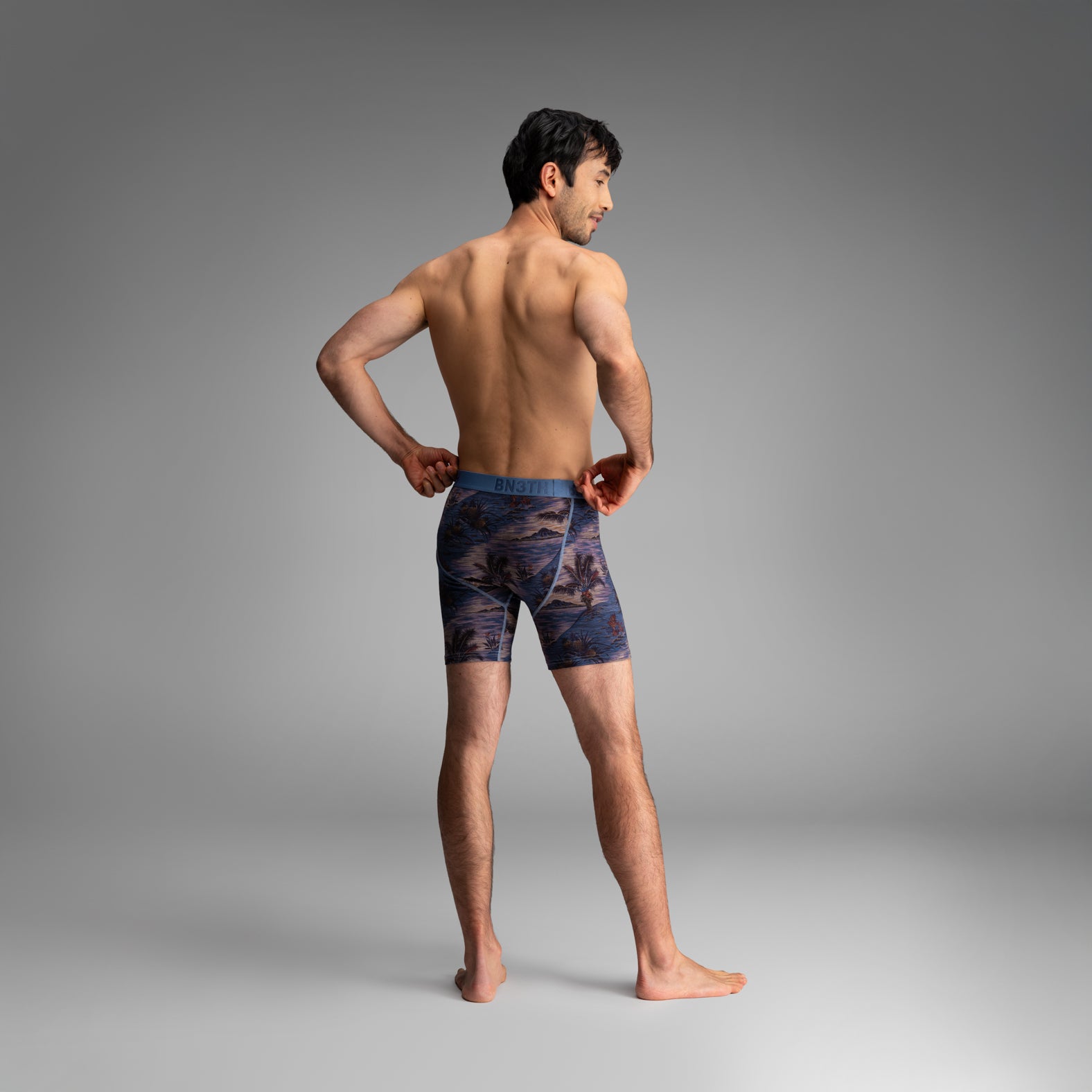 Classic Icon Boxer Brief: Vintage Tropics - Heather Fog | BN3TH Underwear