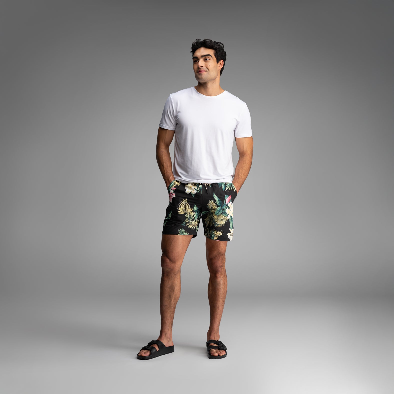Wave 7" Swim Short 2N1 : Magnolia Black | BN3TH Underwear