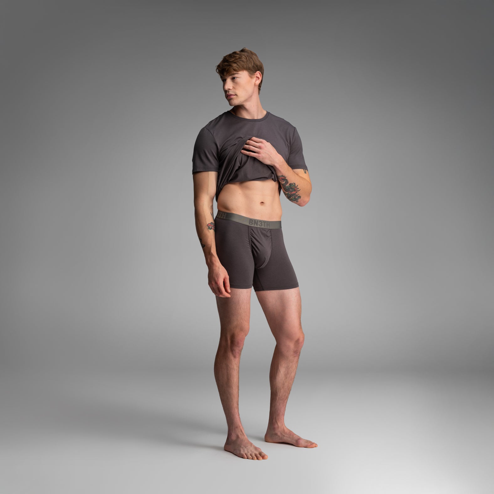 Essentials Crew T-Shirt Smoke Green from | BN3TH Underwear