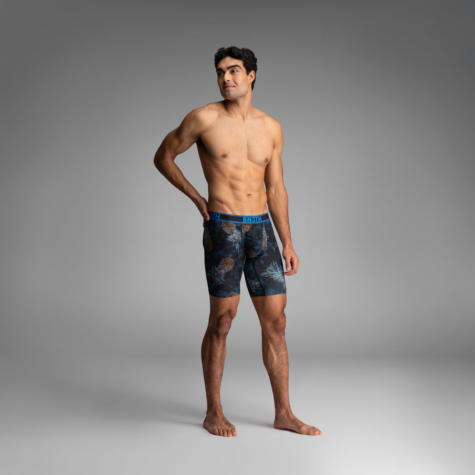 Pro Flex Max Boxer Brief: Tie Dye Pineapple Ombre-Navy | BN3TH Underwear