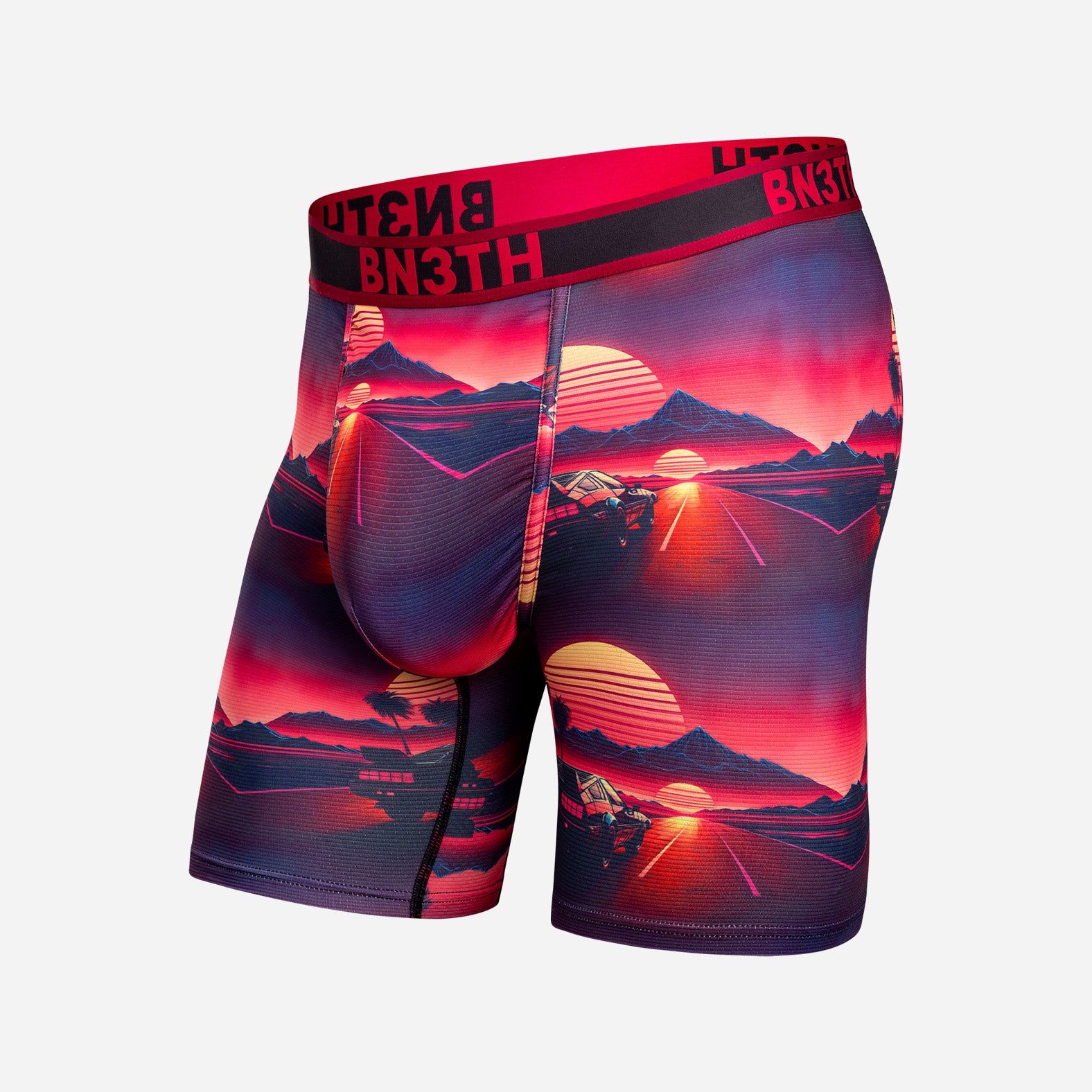 Pro Flex Max Boxer Brief: Sunset Racing-Cerise | BN3TH Underwear
