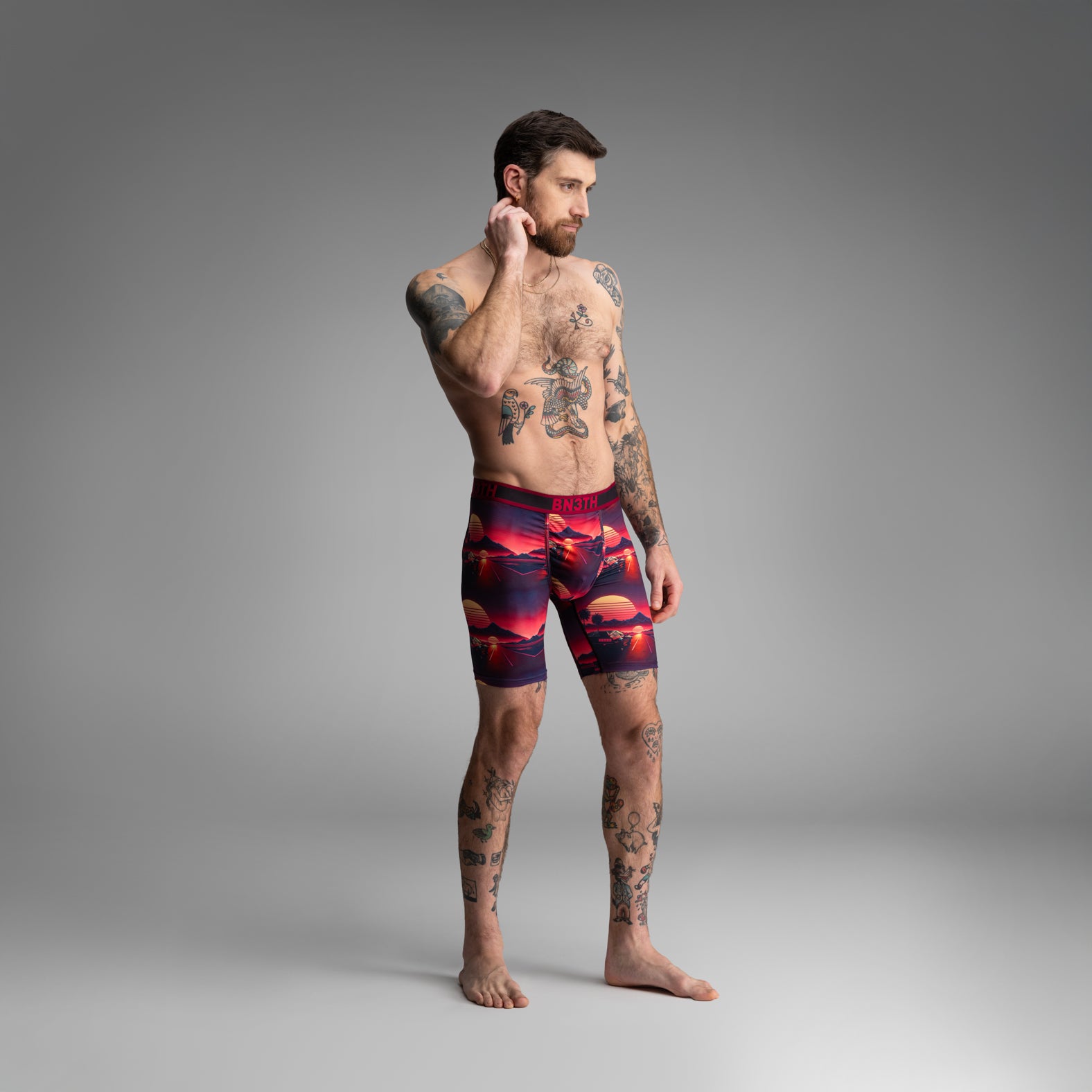 Pro Flex Max Boxer Brief: Sunset Racing-Cerise | BN3TH Underwear