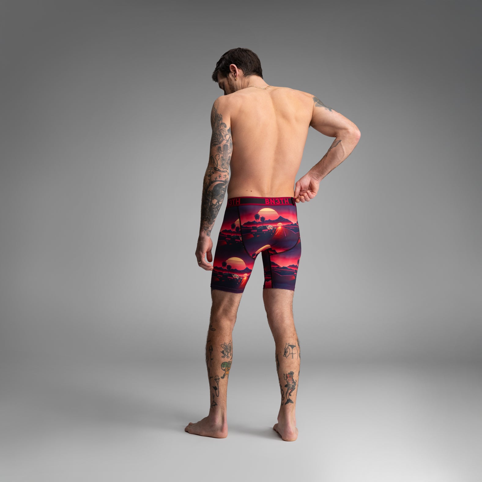 Pro Flex Max Boxer Brief: Sunset Racing-Cerise | BN3TH Underwear