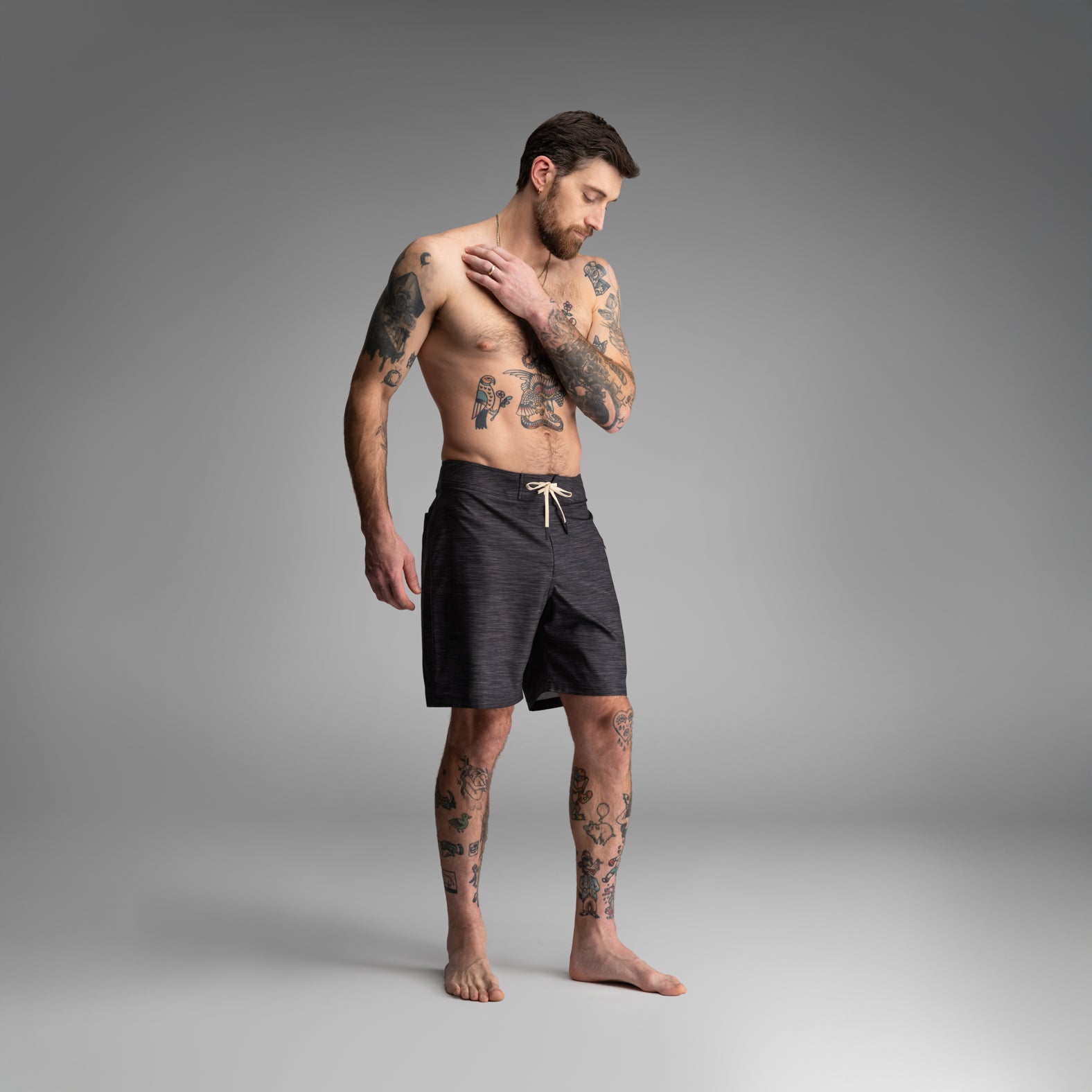 Hightide 2N1 Boardshort : Heather - Shadow | BN3TH Underwear