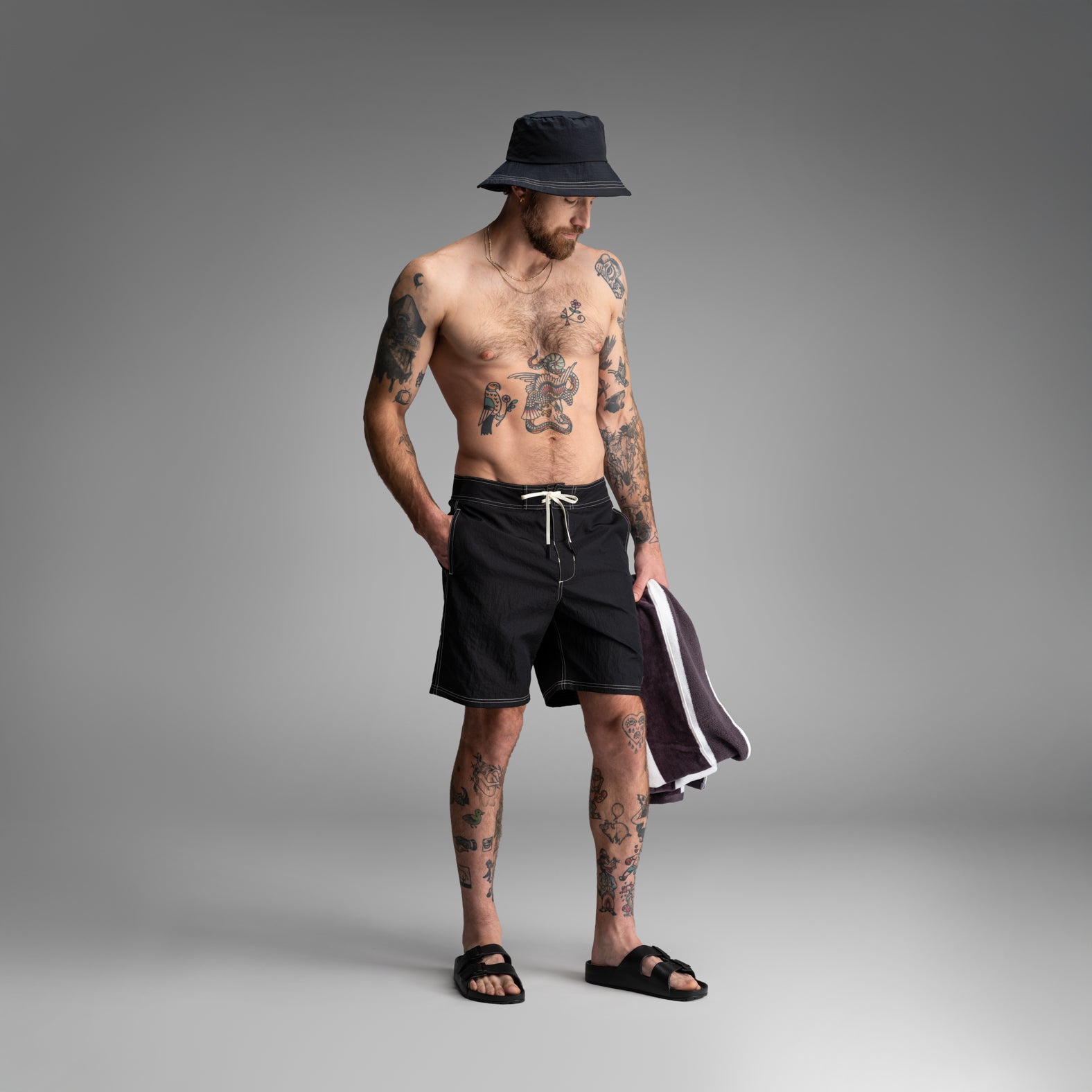 Riptide 2N1 Boardshort : Black | BN3TH Underwear