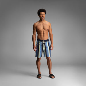 Riptide 2N1 Boardshort : Wide Stripe - Fog | BN3TH Underwear