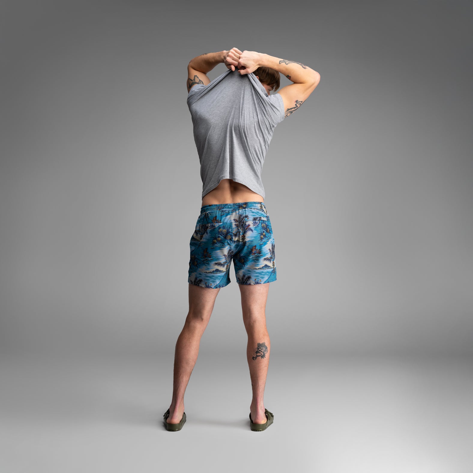 Shoreline 5" Short 2n1 : Vintage Tropics - Sand | BN3TH Underwear