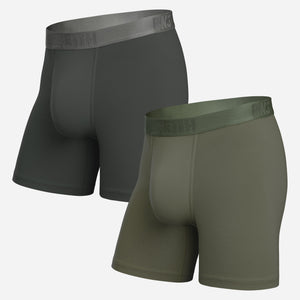 Classic Essentials Boxer Brief  Smoke Green/Fatigue 2 Packfrom BN3TH Underwear