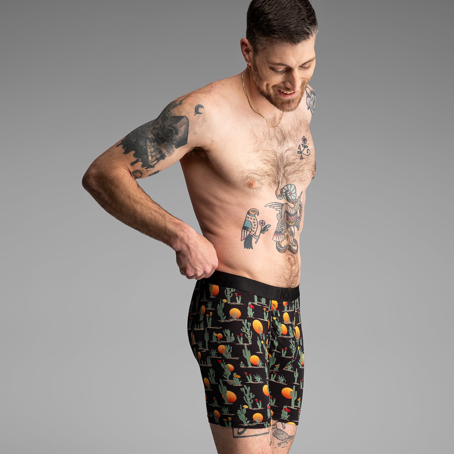Classic Boxer Brief Cacti Blackfrom BN3TH Underwear