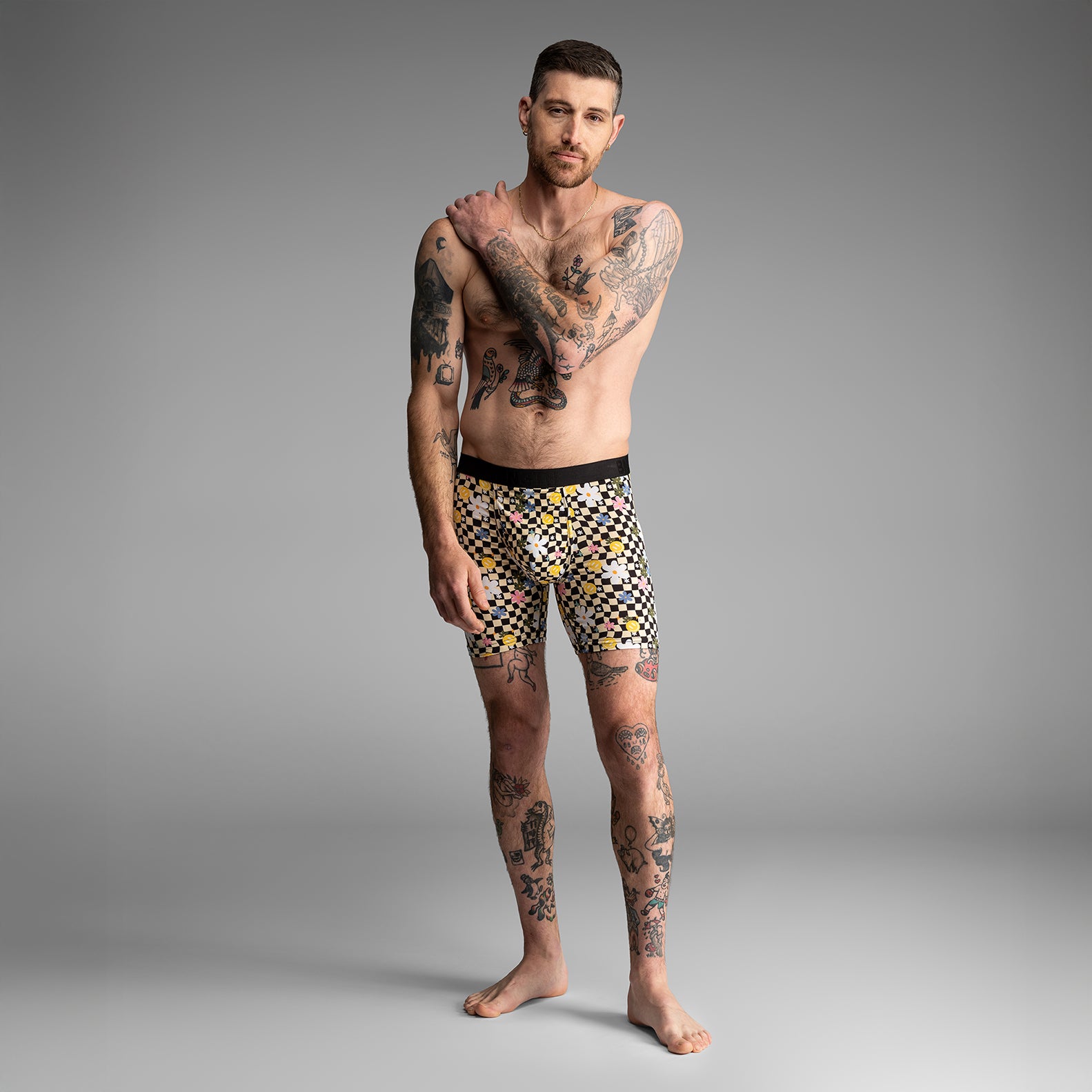 Classic Boxer Brief Psychodelic Floral Sandfrom BN3TH Underwear