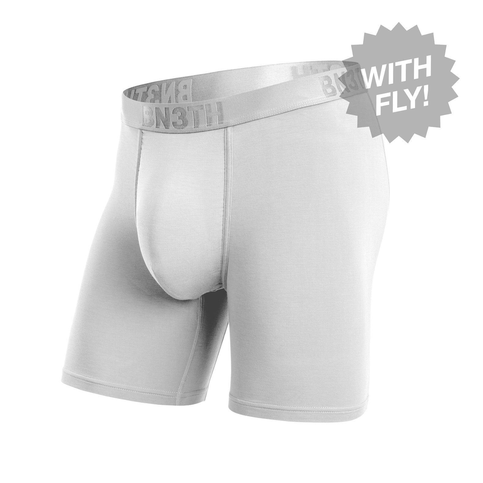 Classic Icon Boxer Brief With Fly: White