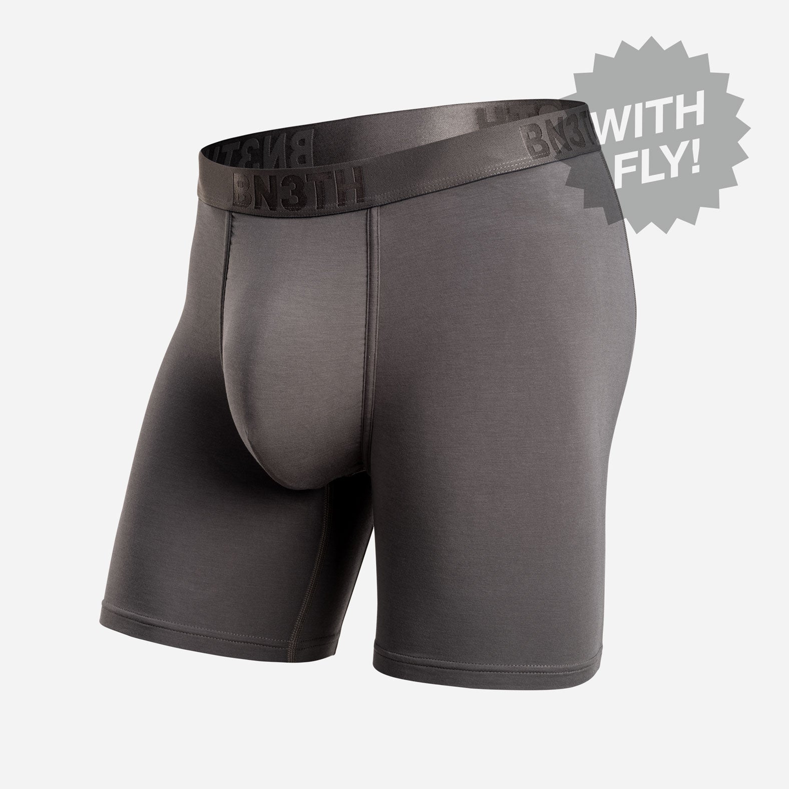 Classic Icon Boxer Brief With Fly: Gargoyle
