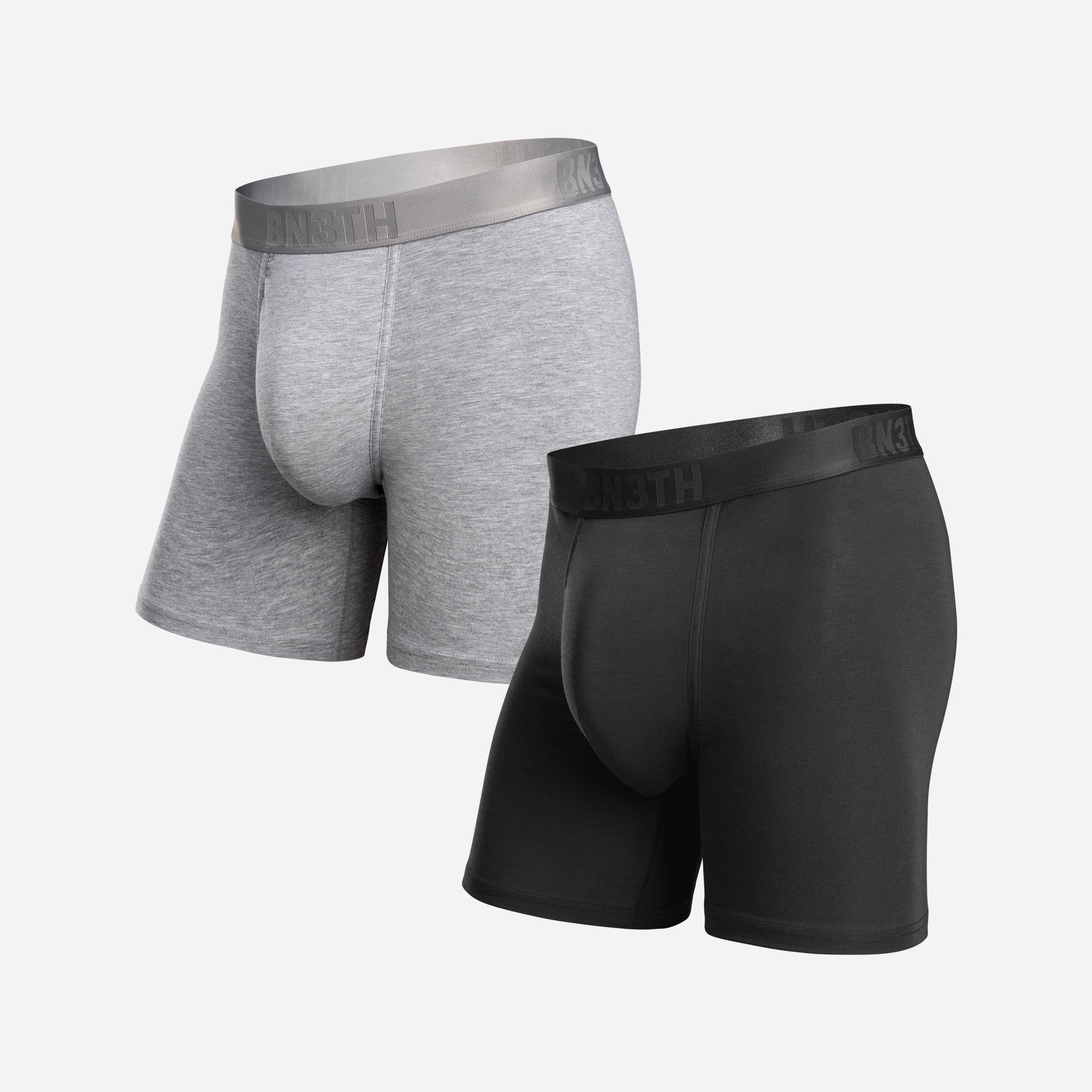 Classic Essentials Boxer Brief  Black/Heather Grey 2 Packfrom BN3TH Underwear