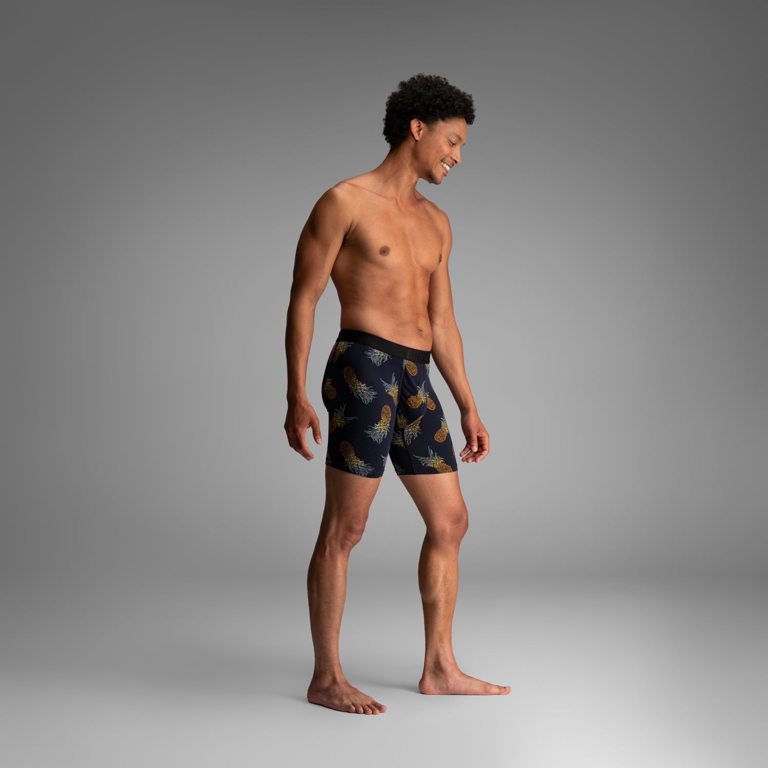 Classic Icon Boxer Brief:  Pineapple Ombre - Black from BN3TH Underwear