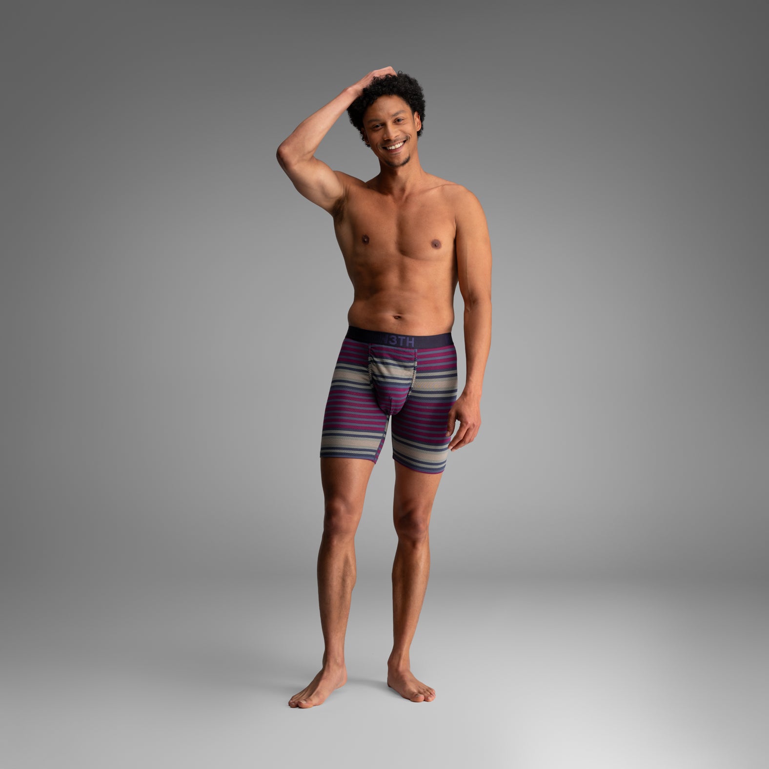 Classic Icon Boxer Brief:  Blanket Stripe - Navy from BN3TH Underwear
