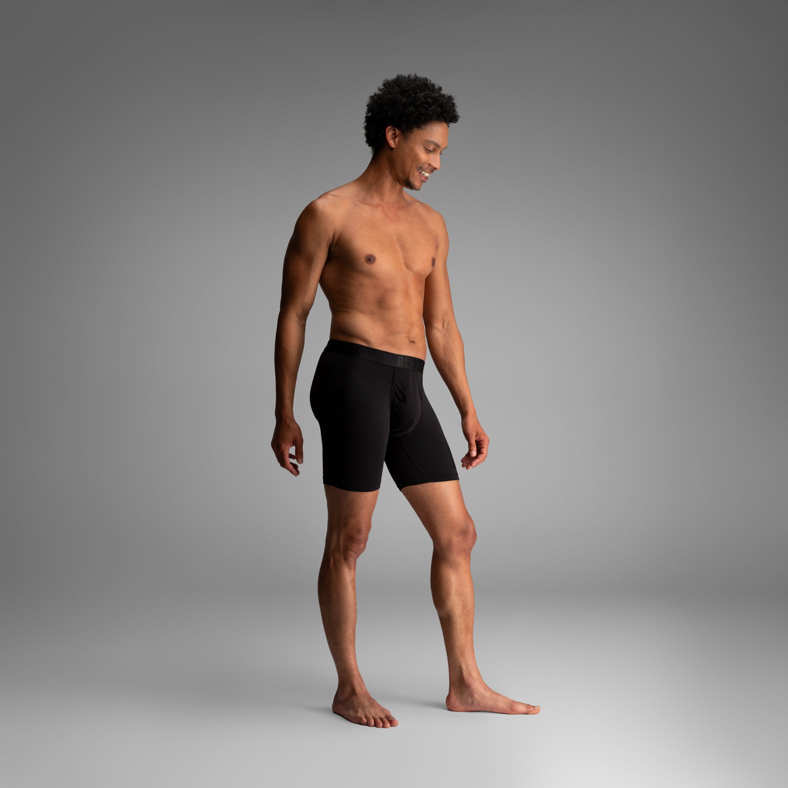 Classic Icon Boxer Brief With Fly: Black