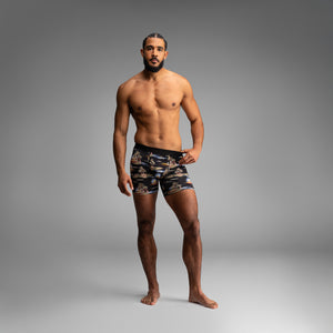 Classic Icon Boxer Brief: Tropical Landscape - Black | BN3TH Underwear