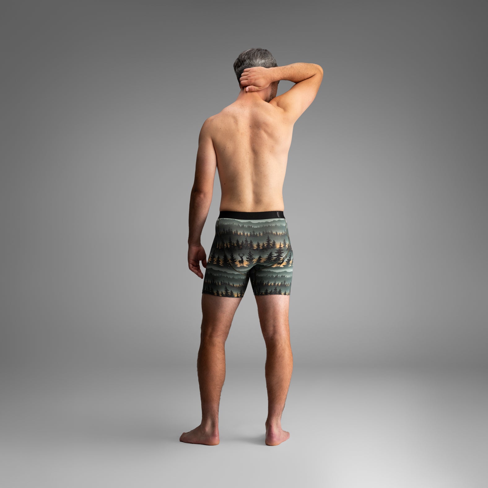 Classic Icon Boxer Brief:  Forest Stag - Deepest Spruce from BN3TH Underwear