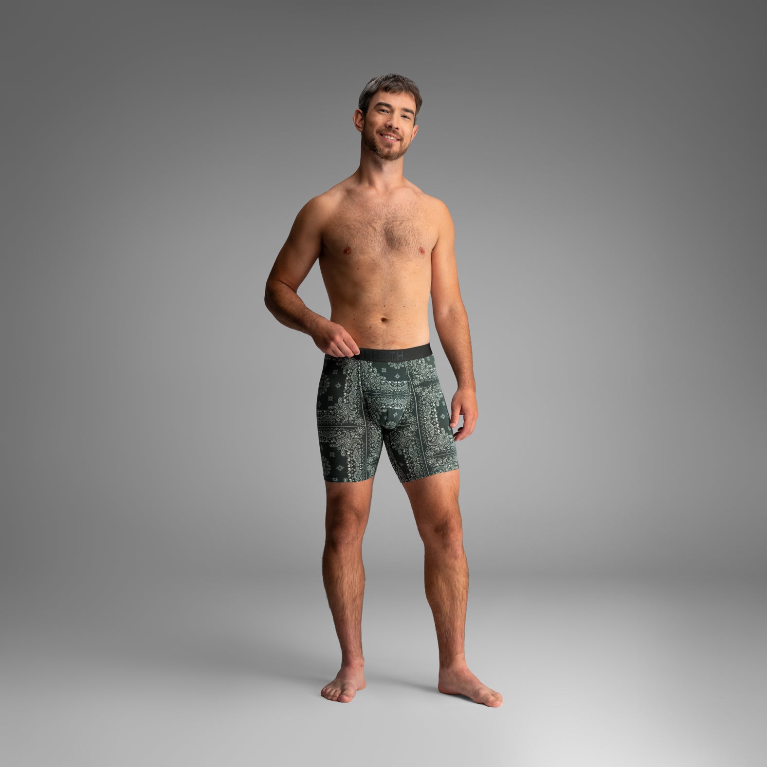 Classic Icon Boxer Brief:  Bandana - Darkest Spruce from BN3TH Underwear