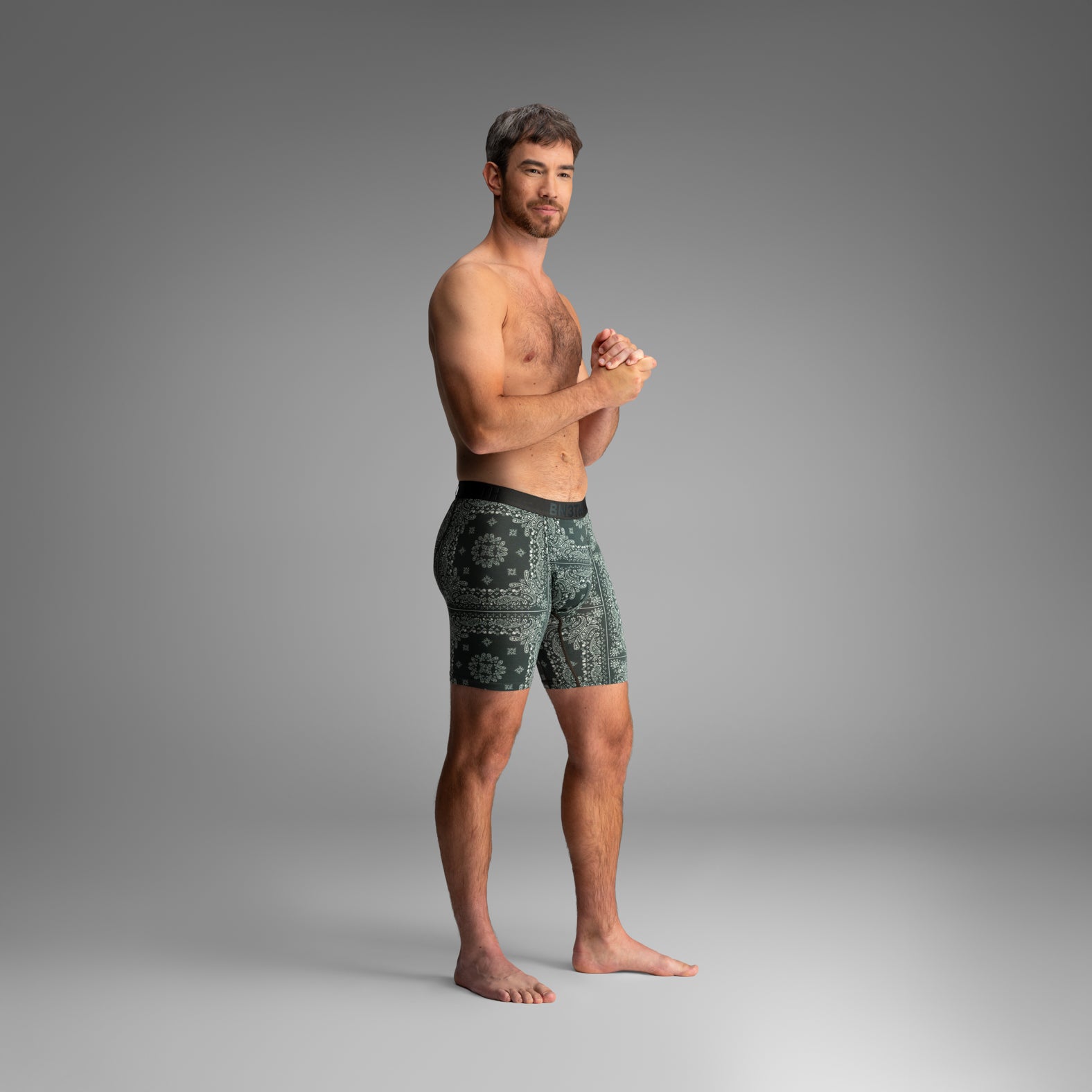 Classic Icon Boxer Brief:  Bandana - Darkest Spruce from BN3TH Underwear