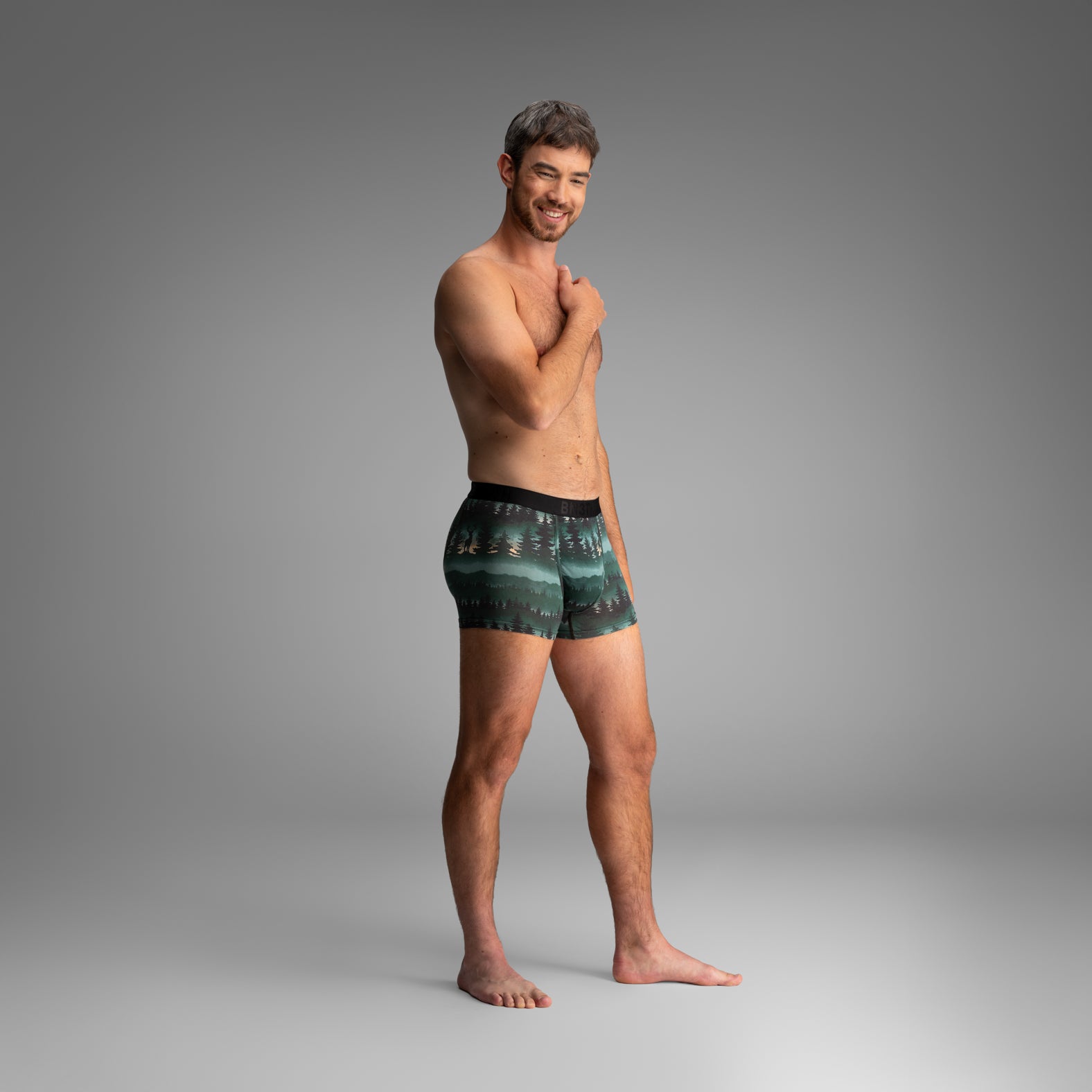Classic Icon Trunk:  Forest Stag - Deepest Spruce from BN3TH Underwear